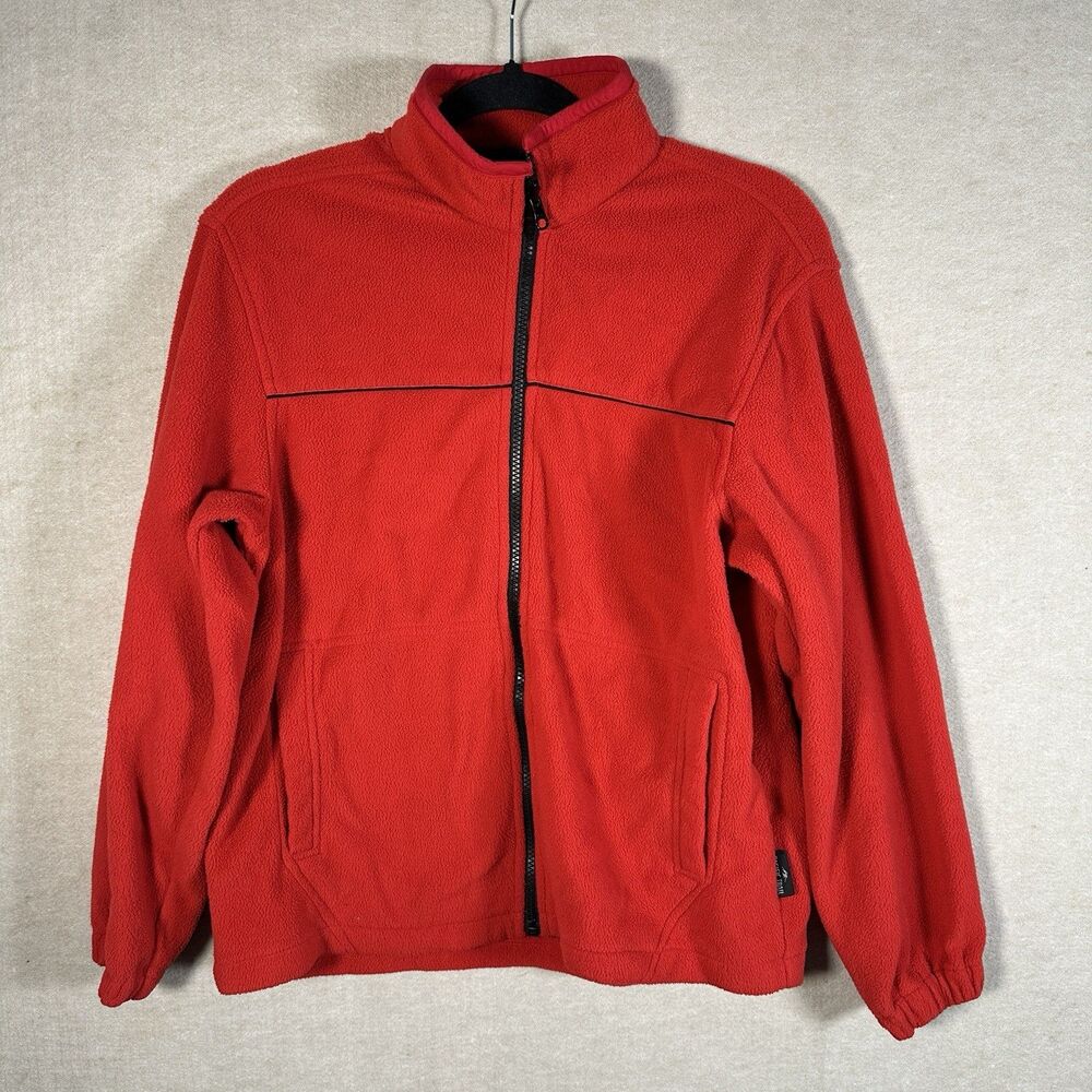 Pacific Trail Boys Red Fleece Full Zip Jacket Large 10/12